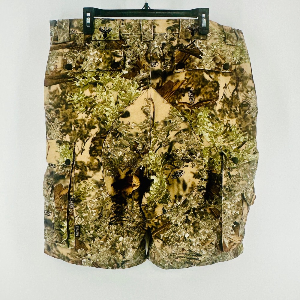 King's Outdoor World Cargo Shorts Mens‎ 38 Brown Camo Desert Shadow Regular